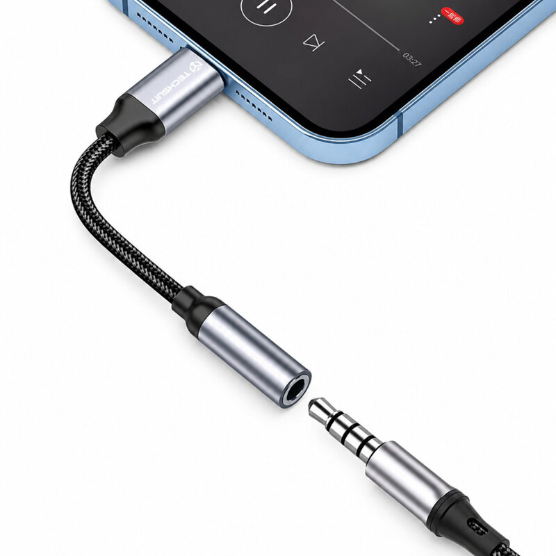 [Pachet 2x] Set adaptoare audio premium Type-C Techsuit FuseXound AC12