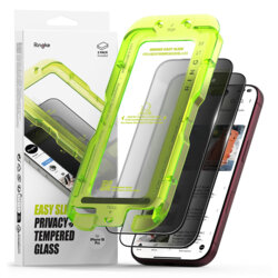 [Pachet 2x] Folie sticla iPhone 18 Pro Ringke Easy Slide Tempered Glass, privacy