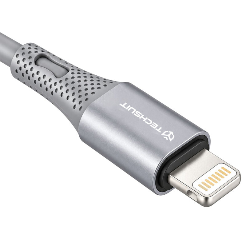 Adaptor audio premium, Lightning la Jack Techsuit SoundFleX AC2, gri