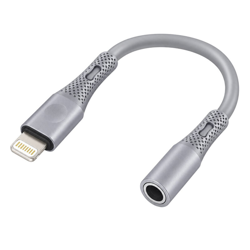 Adaptor audio premium, Lightning la Jack Techsuit SoundFleX AC2, gri