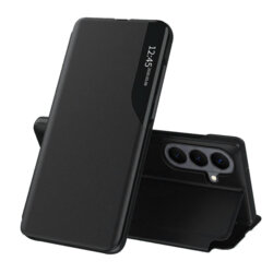 Husa Samsung Galaxy S26 FE Eco Leather View flip tip carte, negru