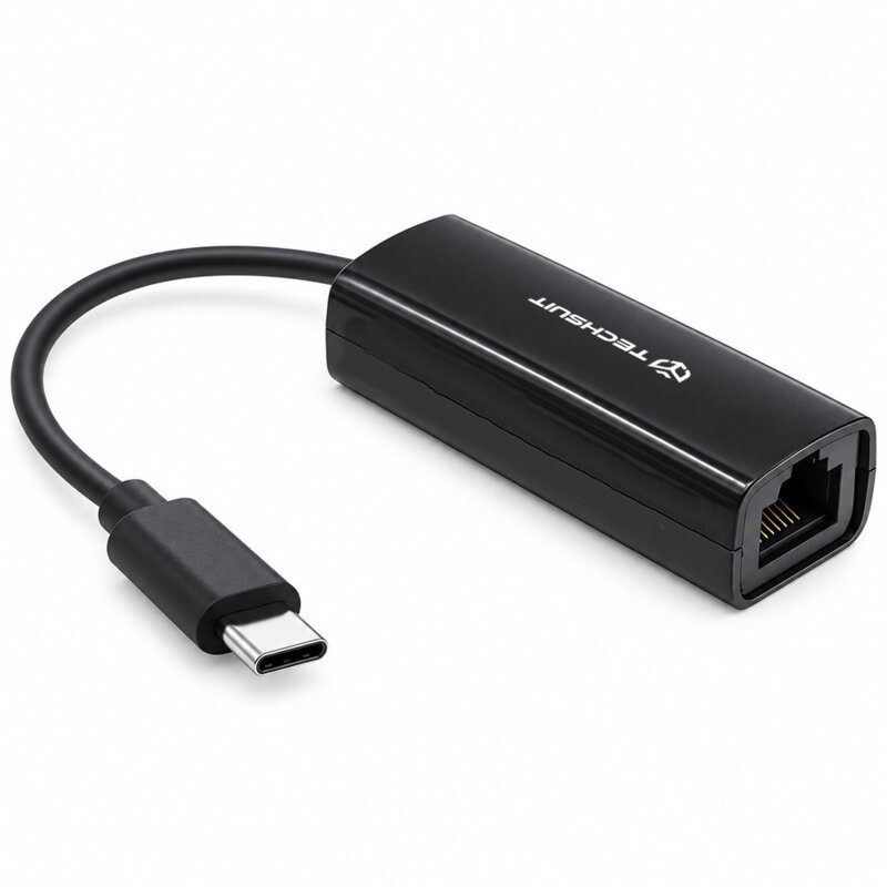 Adaptor USB-C Male la RJ45 LAN Port Female 100Mbps Techsuit AC20