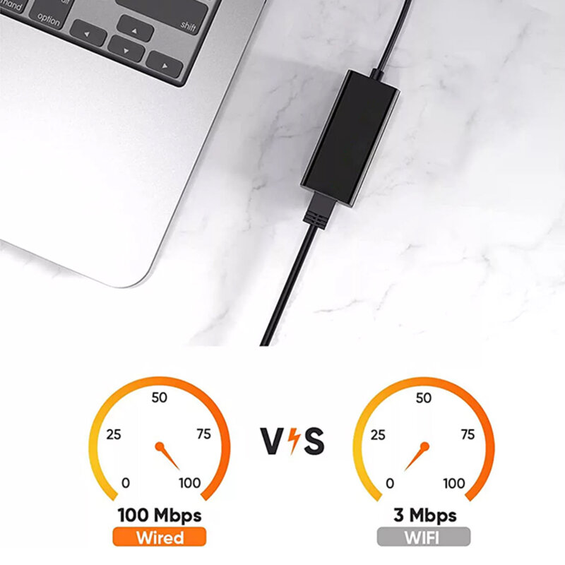 Adaptor USB-C Male la RJ45 LAN Port Female 100Mbps Techsuit AC20