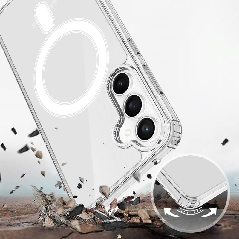 Husa Samsung Galaxy S26 FE Techsuit MagSafe Pro, transparenta