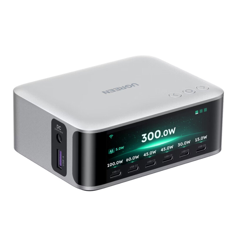 Statie de incarcare GaN 8in1 cu afisaj Ugreen, 300W, 75753B