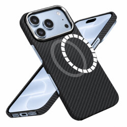 Husa iPhone 18 Pro Techsuit Aramid Fiber MagSafe, negru