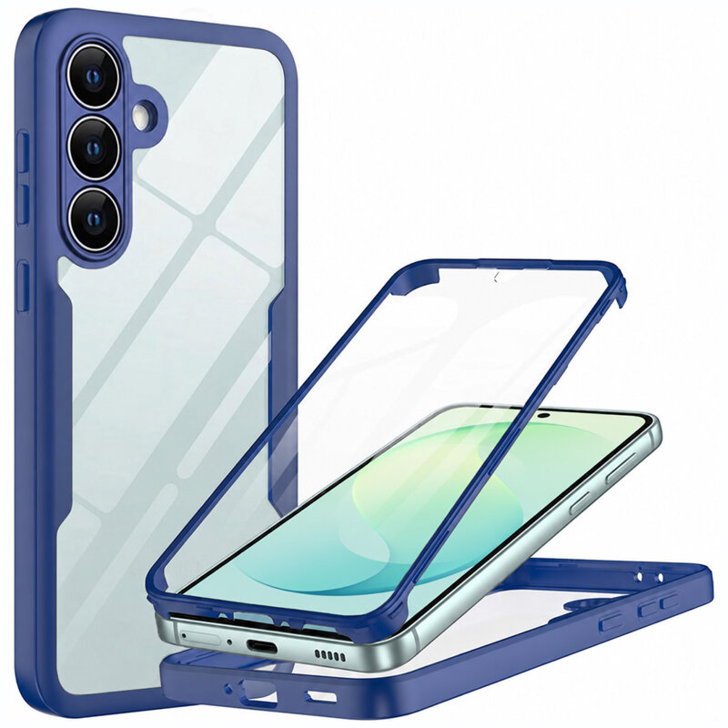 Husa 360° Samsung Galaxy S26 FE Techsuit ColorVerse, albastru