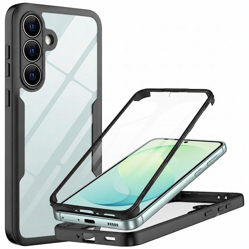 Husa 360° Samsung Galaxy S26 FE Techsuit ColorVerse, negru