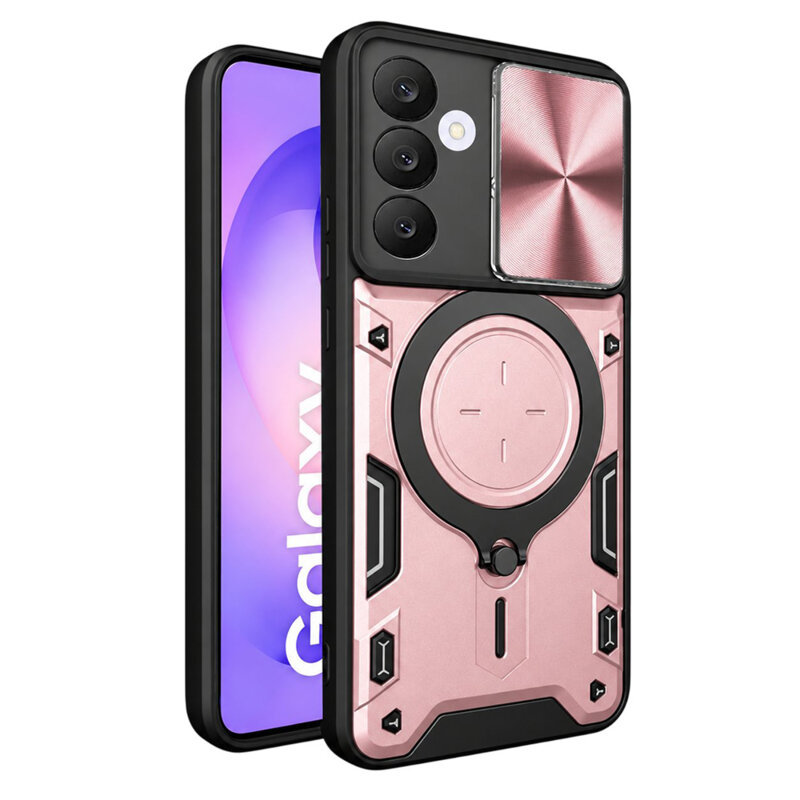 Husa Samsung Galaxy S25 FE Techsuit CamGuard Pro, roz auriu