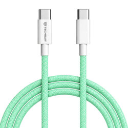 Cablu Super Fast Charging tip C PD60W Techsuit LightSync, 1m, verde