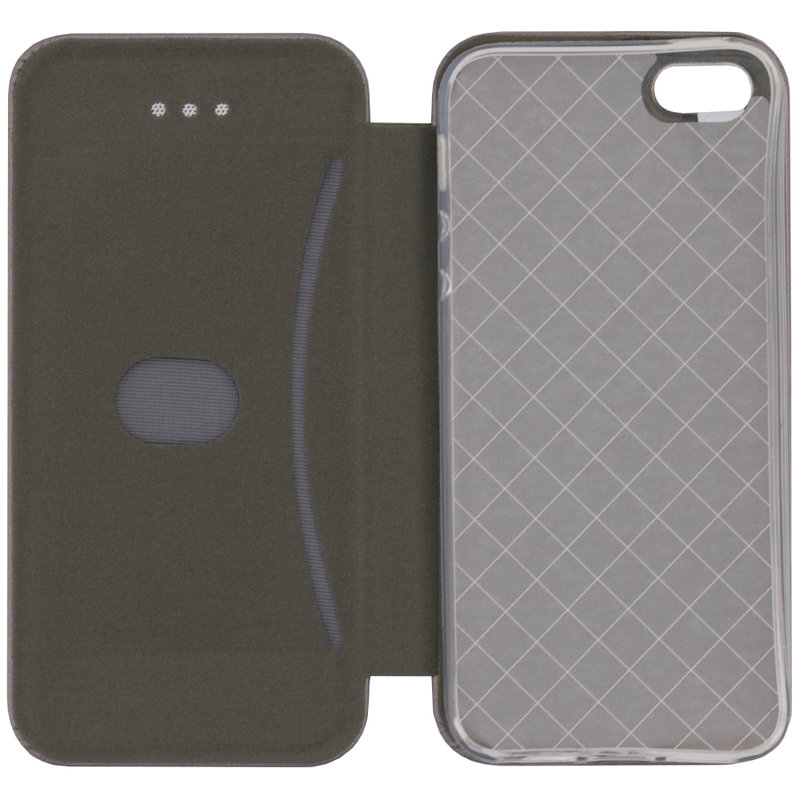 Husa iPhone 5 / 5s / SE Flip Magnet Book Type - Grey