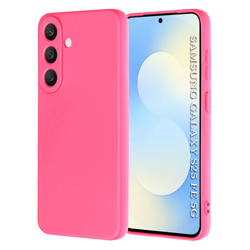 Husa silicon Samsung Galaxy S25 FE Techsuit SoftFlex, fucsia