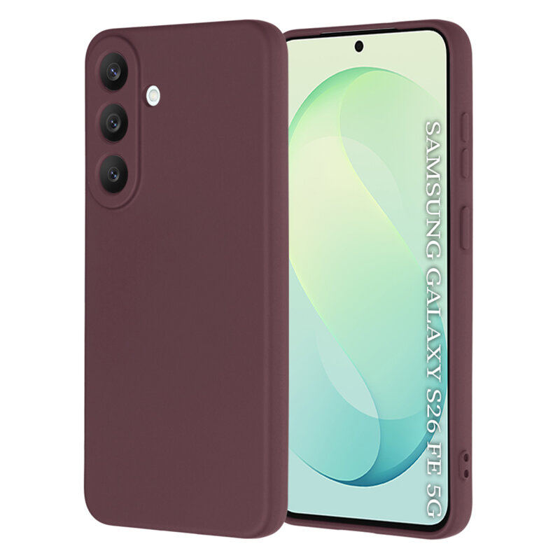 Husa silicon Samsung Galaxy S26 FE Techsuit SoftFlex, bordo