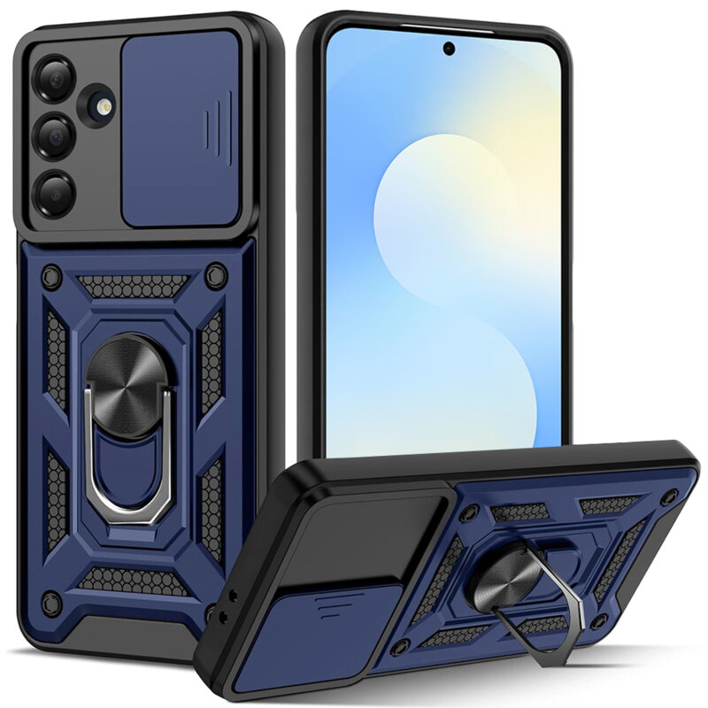 Husa Samsung Galaxy S25 FE protectie camera Techsuit CamShield Series, albastru