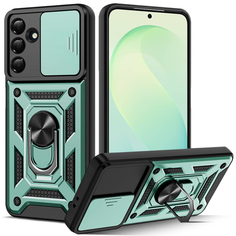 Husa Samsung Galaxy S26 FE protectie camera Techsuit CamShield Series, verde
