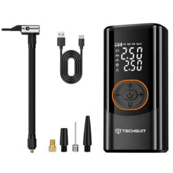 Compresor auto cu lanterna si display LED Techsuit AI2, negru