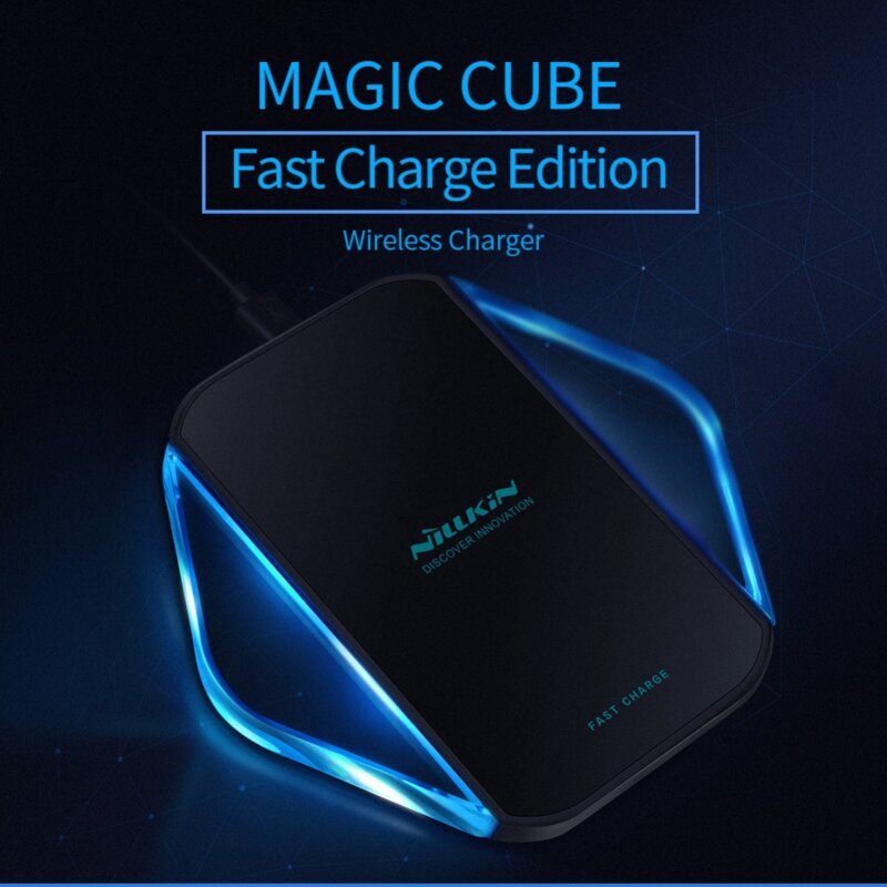 Incarcator wireless Qi Fast Charge Nillkin Magic Cube, negru