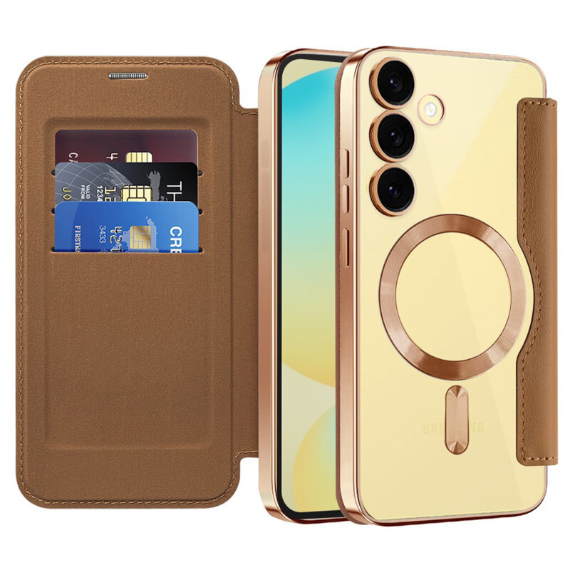 Husa Samsung Galaxy S24 FE Techsuit SmartMag Book Case, maro