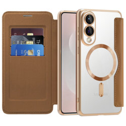 Husa Samsung Galaxy S25 Edge Techsuit SmartMag Book Case, maro