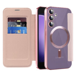 Husa Samsung Galaxy S23 FE Techsuit SmartMag Book Case, roz
