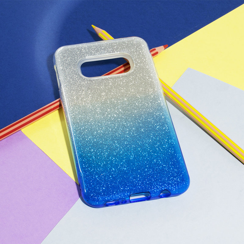 Husa Samsung Galaxy S10e Gradient Color TPU Sclipici - Albastru