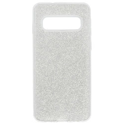 Husa Samsung Galaxy S10 Color TPU Sclipici - Argintiu