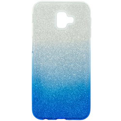 Husa Samsung Galaxy J6 Plus Gradient Color TPU Sclipici - Albastru