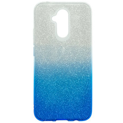 Husa Huawei Mate 20 Lite Gradient Color TPU Sclipici - Albastru