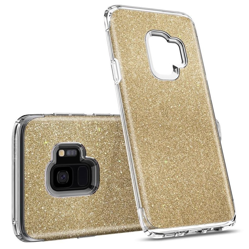 Bumper Spigen Samsung Galaxy S9 Slim Armor Crystal Glitter - Gold Quartz
