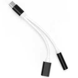 Convertor Type-C - Jack 3.5mm/Type-C - Negru