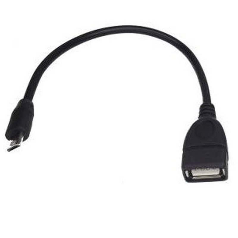 Adaptor OTG Micro-USB la USB-A 2.0 Plug & Play, 11cm, negru