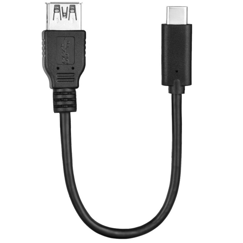 Adaptor USB la Type-C, OTG, Plug & Play, negru