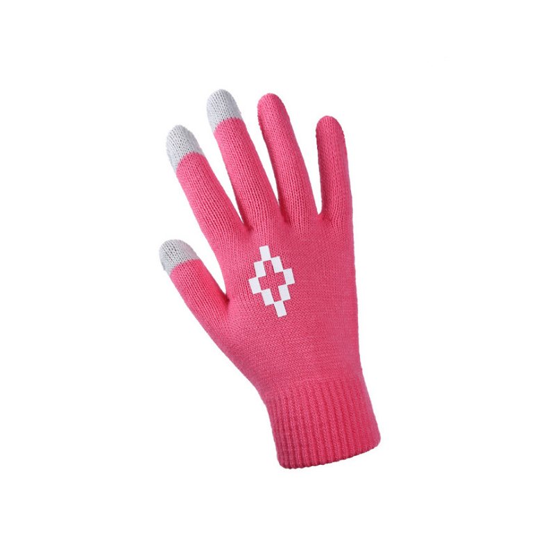 Manusi touchscreen unisex, Acrylic Symbol, acrilic, roz