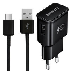 Incarcator Samsung Fast Charge 15W + cablu Type-C, EP-TA20EBECGWW