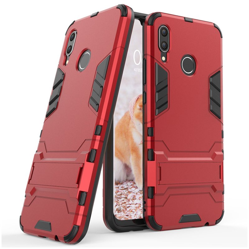 Husa Huawei P Smart Plus Mobster Hybrid Stand Shell – Red
