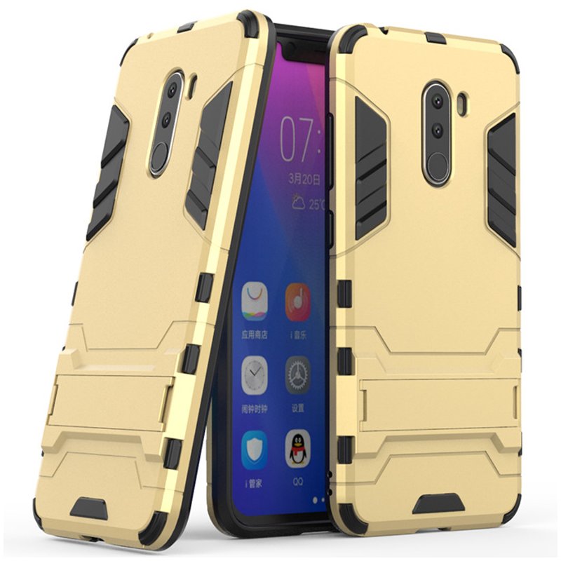 Husa Xiaomi Pocophone F1 Mobster Hybrid Stand Shell – Royal Gold