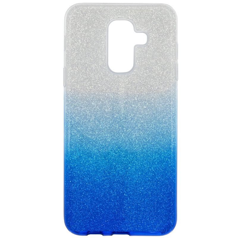 Husa Samsung Galaxy J8 2018 Gradient Color TPU Sclipici - Albastru