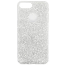 Husa iPhone 8 Plus Color TPU Sclipici - Argintiu