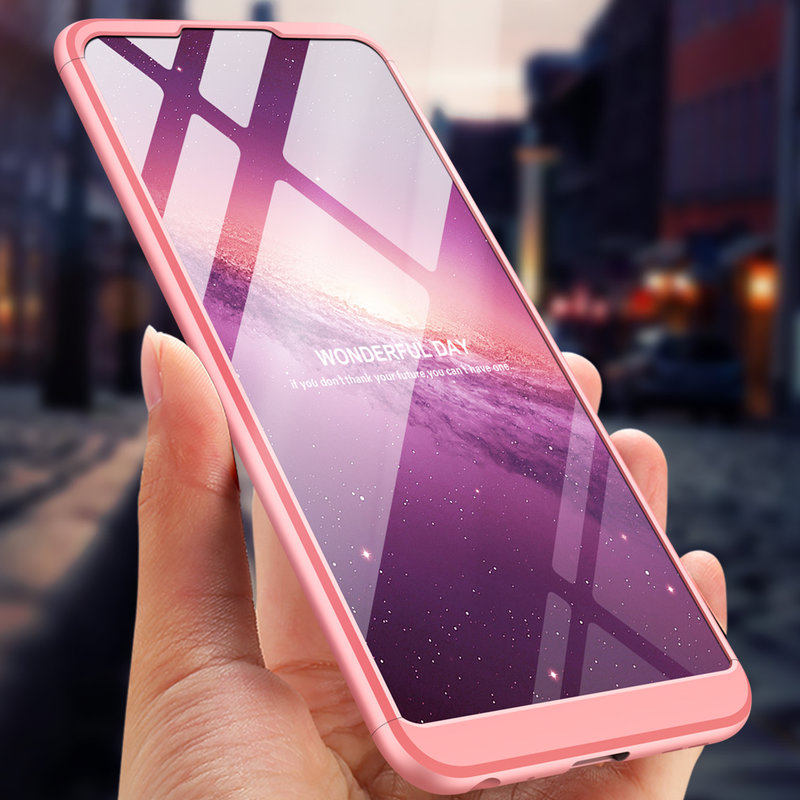 Husa Asus Zenfone Max Pro M2 ZB631KL GKK 360 Full Cover Roz