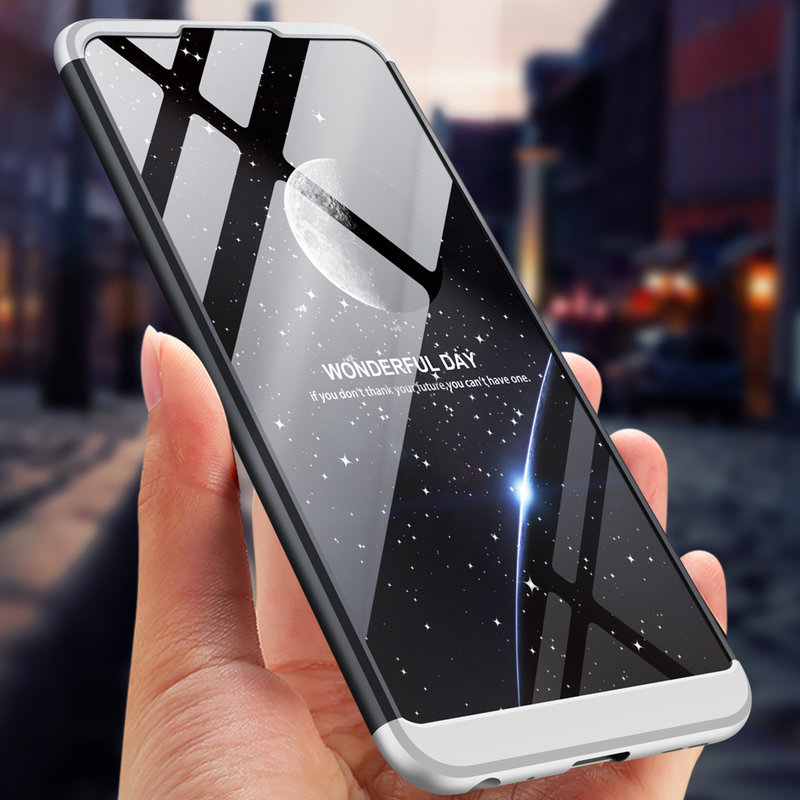 Husa Asus Zenfone Max Pro M2 ZB631KL GKK 360 Full Cover Negru-Argintiu