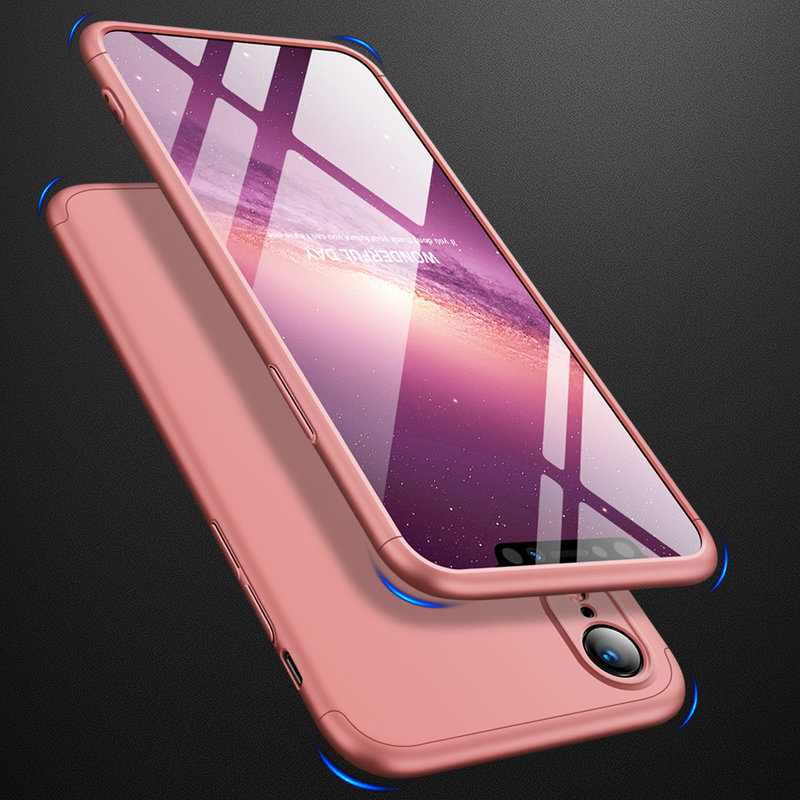 Husa iPhone XR GKK 360 Full Cover Roz