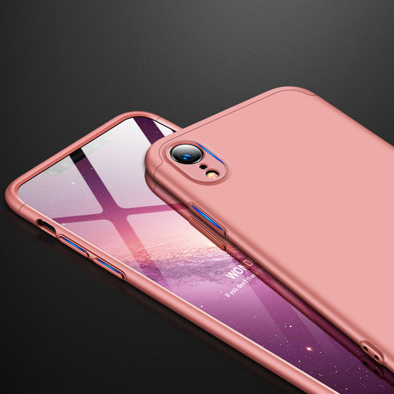 Husa iPhone XR GKK 360 Full Cover Roz