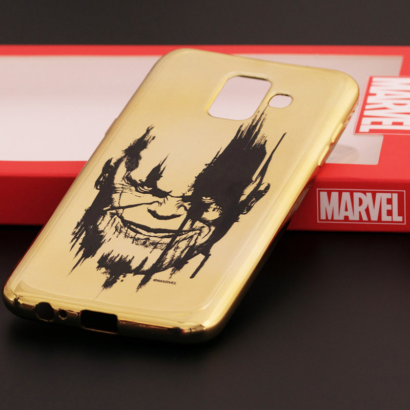 Husa Samsung Galaxy A6 2018 Cu Licenta Marvel - Gold Thanos
