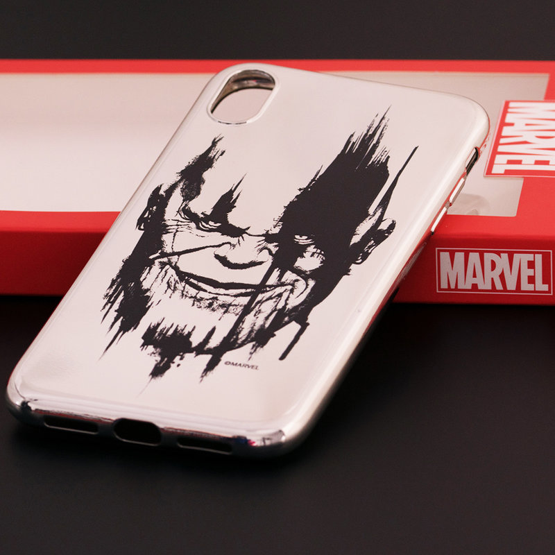 Husa iPhone XR Cu Licenta Marvel - Silver Thanos