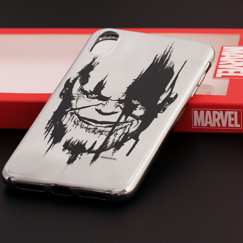 Husa iPhone XS Max Cu Licenta Marvel - Silver Thanos