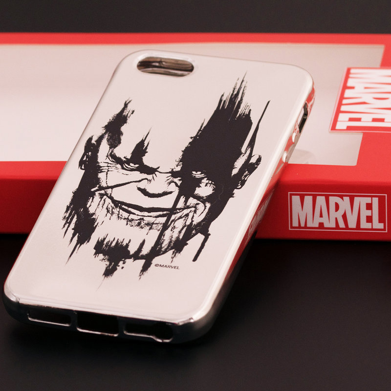 Husa iPhone 5 / 5s / SE Cu Licenta Marvel - Silver Thanos