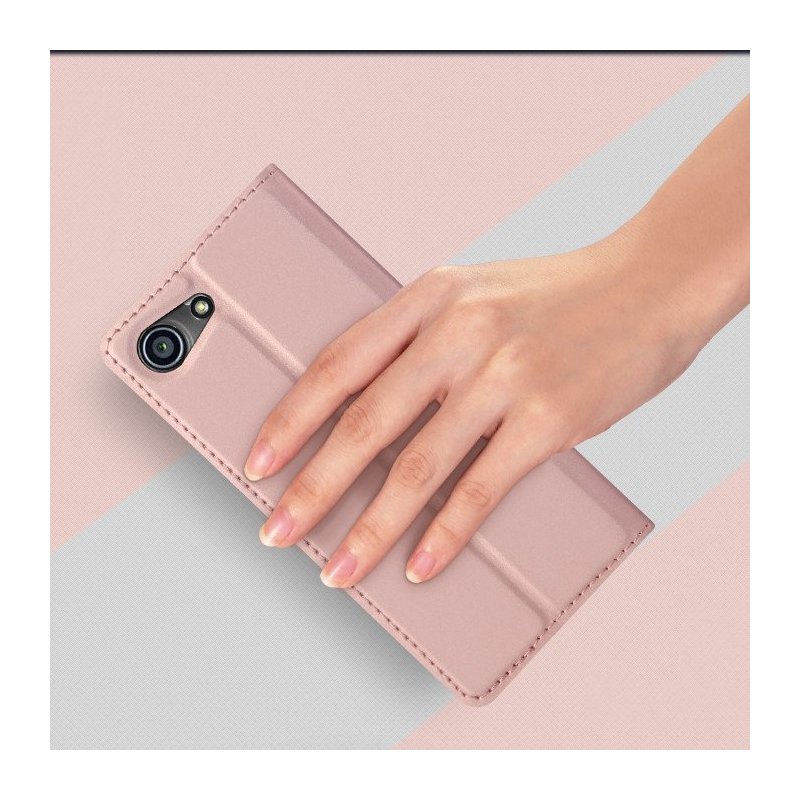 Husa Sony Xperia XZ4 Compact Dux Ducis Flip Stand Book - Roz