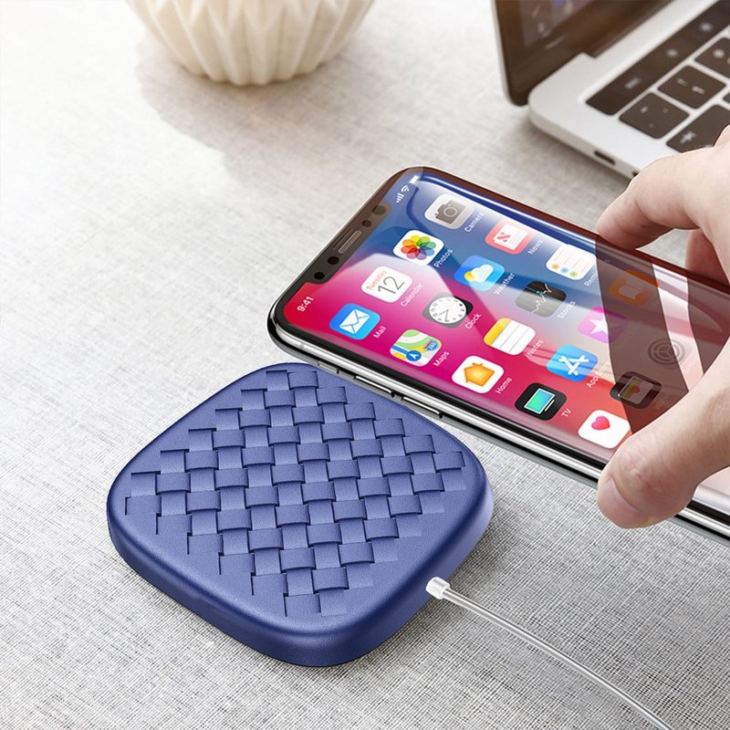Incarcator Wireless Baseus BV Desktop 10W Pentru Android Si IOS Cu Cablu De 1.2M - Albastru