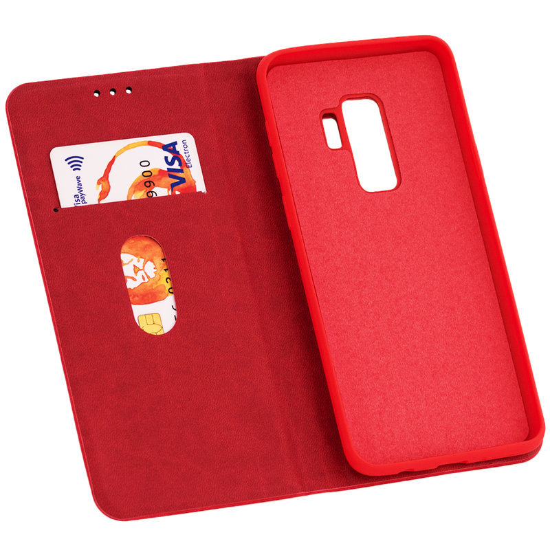 Husa Samsung Galaxy S9 Plus Forcell Silk Wallet - Red