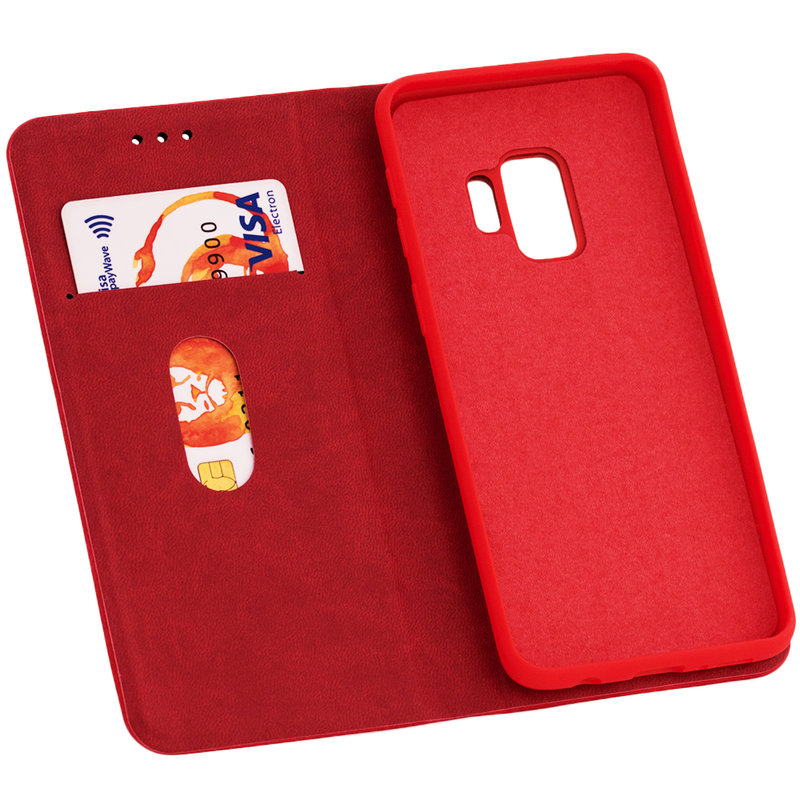 Husa Samsung Galaxy S9 Forcell Silk Wallet - Red